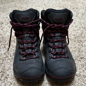 KEEN Women's Liberty Ridge Waterproof Hiking Boots Gray Leather -size 8